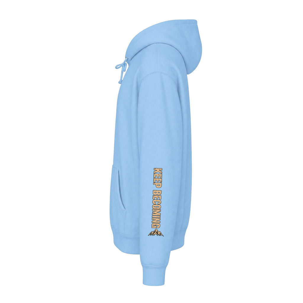 Becoming Co. Keep Becoming Mountain Compass Hoodie | Rugged Outdoor Unisex Hoodie