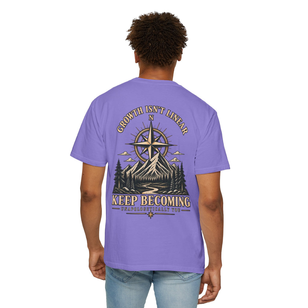 Keep Becoming Unisex Graphic Tee | Vintage Mountain Compass Shirt | Becoming Co.