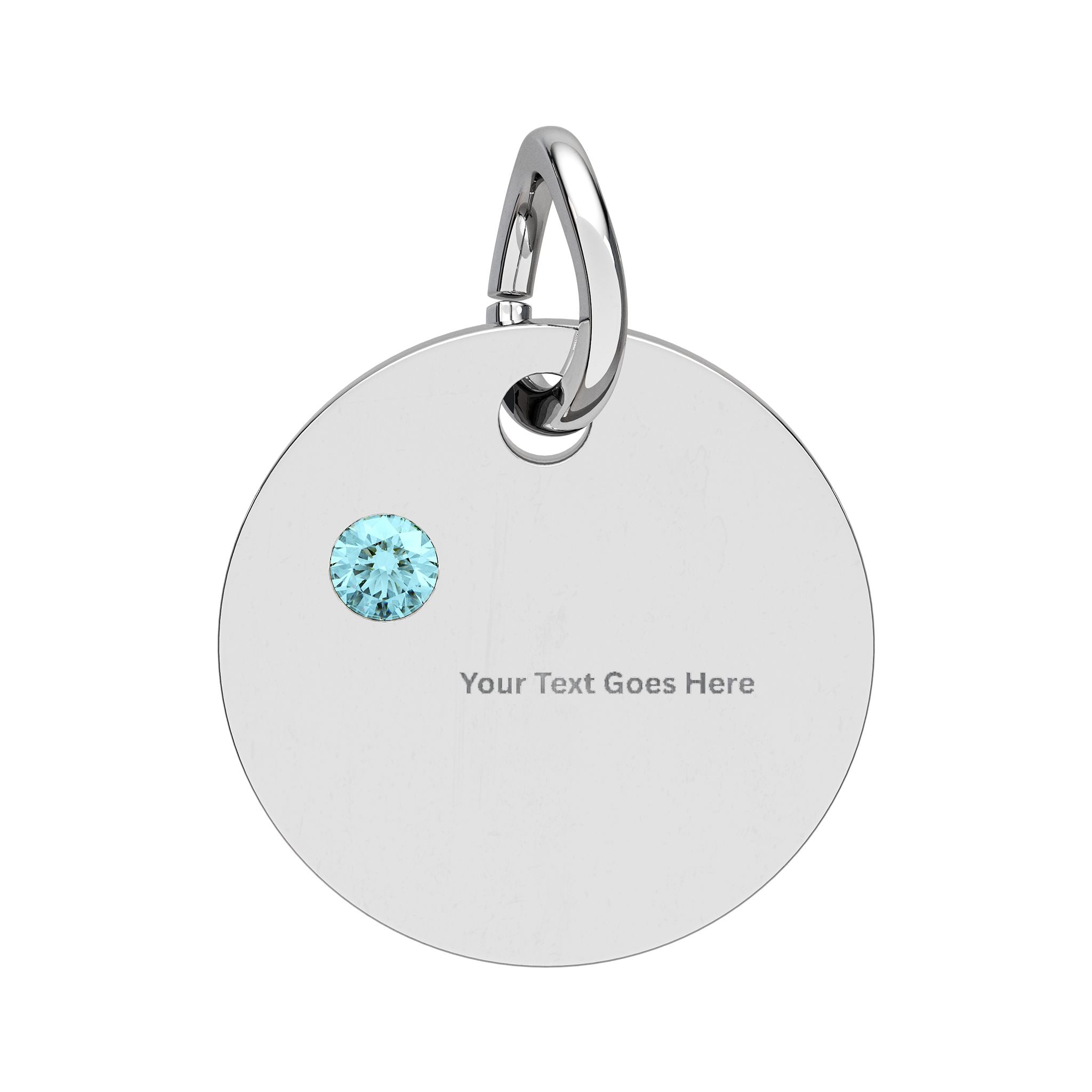Personalized Birthstone Charm Necklace – Engraved Name Pendant Gift