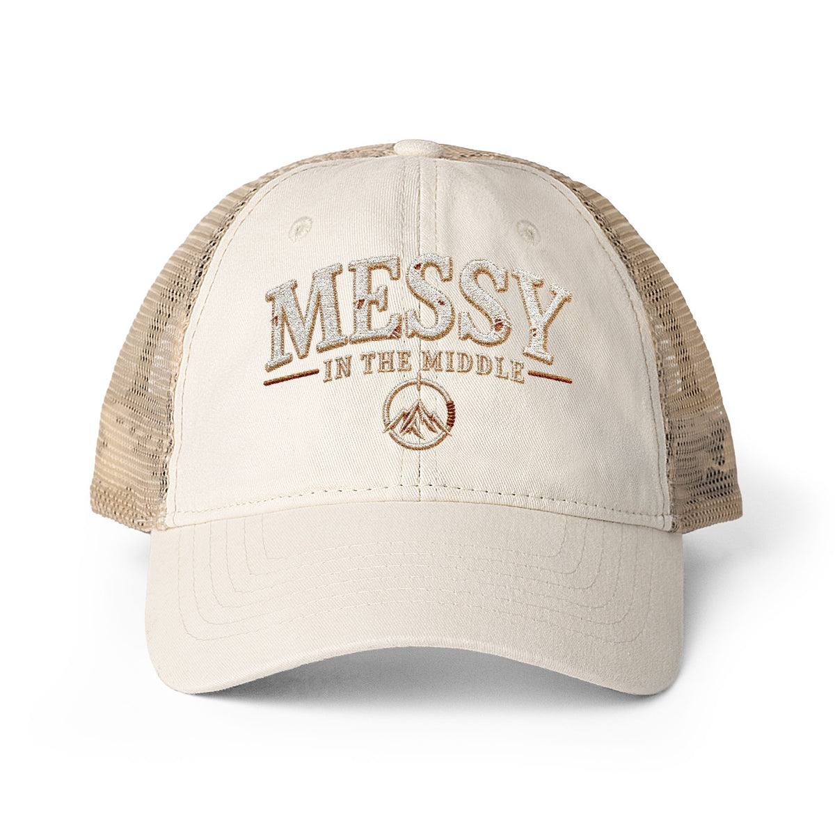 Messy in the Middle Washed Trucker Hat | Becoming Co.