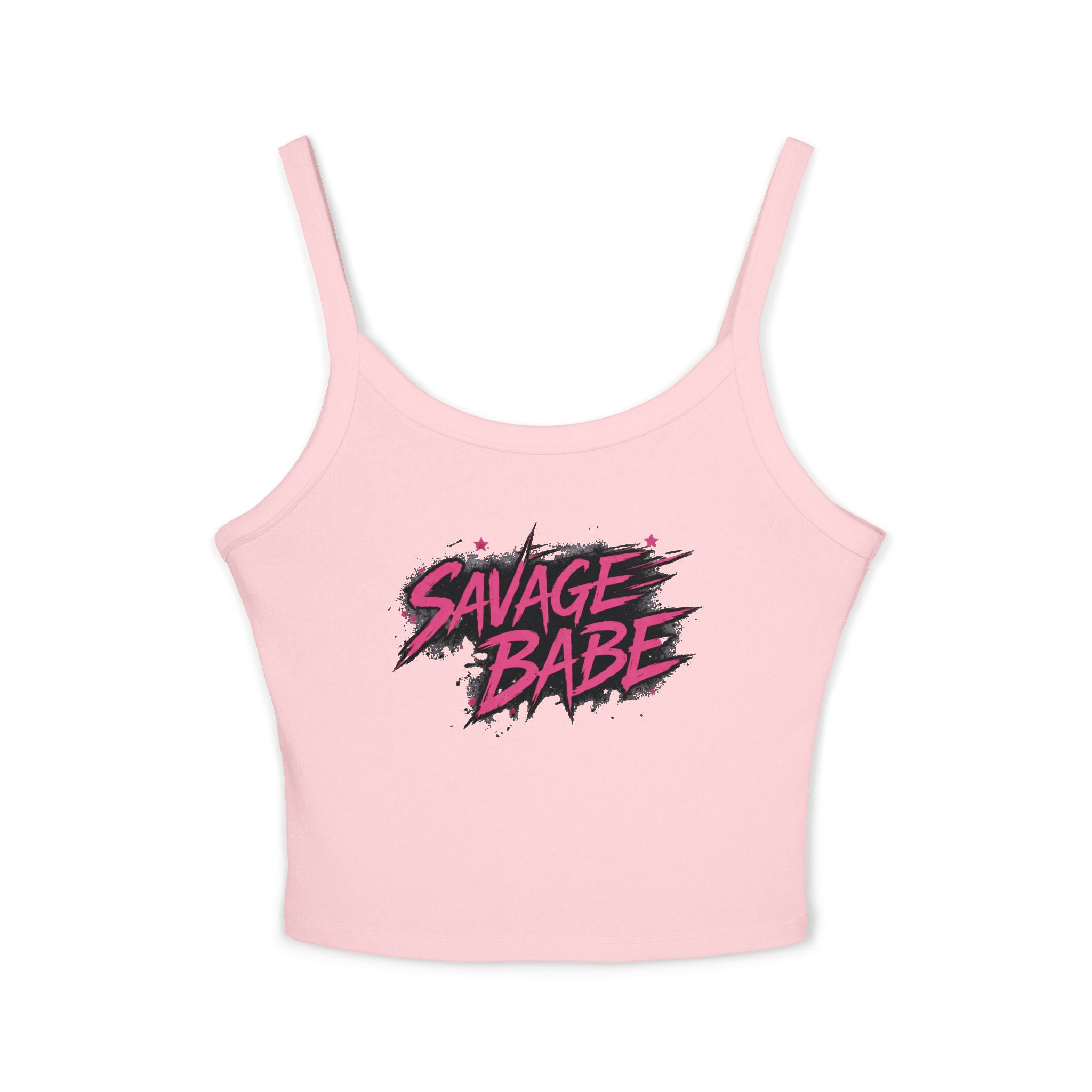 Savage Babe Tank Top | Edgy Graphic Shirt | Black Aesthetic Crop Tank | Streetwear Outfit | Bold Statement Top