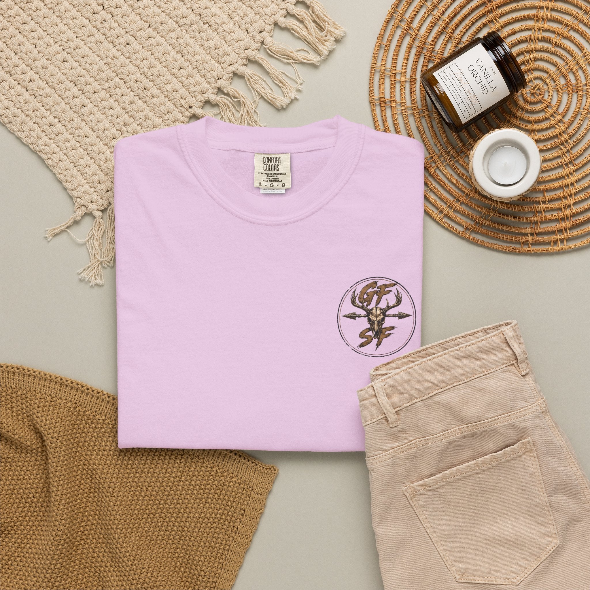 Built Different Hunting Shirt | GF Skull Logo Tee | Truck & Mule Deer Graphic Shirt