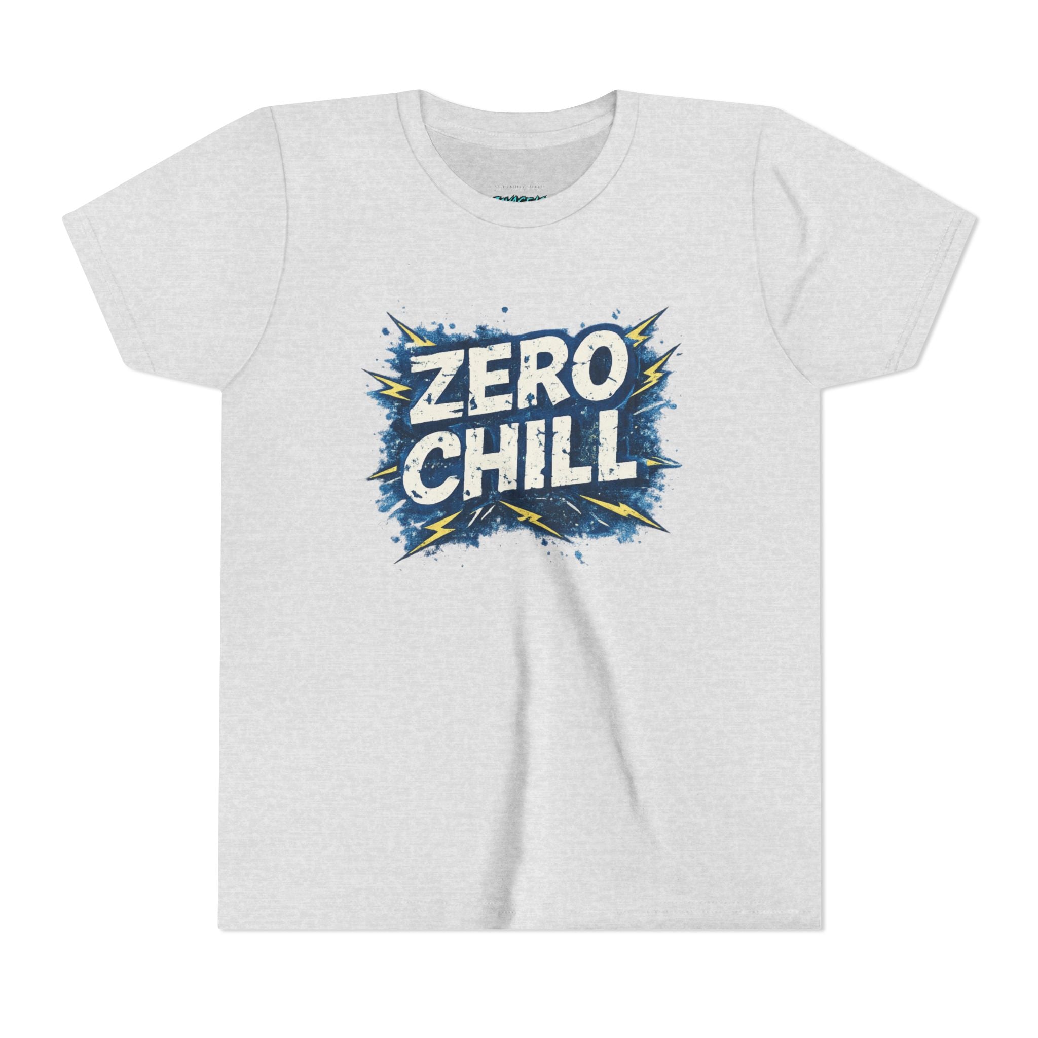 Zero Chill Kids Shirt | Funny Kids Graphic Tee | Savage Kids Clothing | Bold Lightning Tee for Boys & Girls