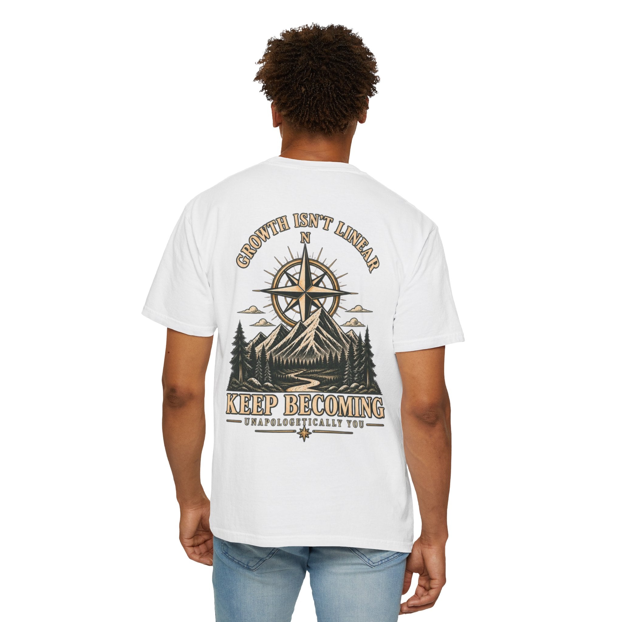 Keep Becoming Unisex Graphic Tee | Vintage Mountain Compass Shirt | Becoming Co.