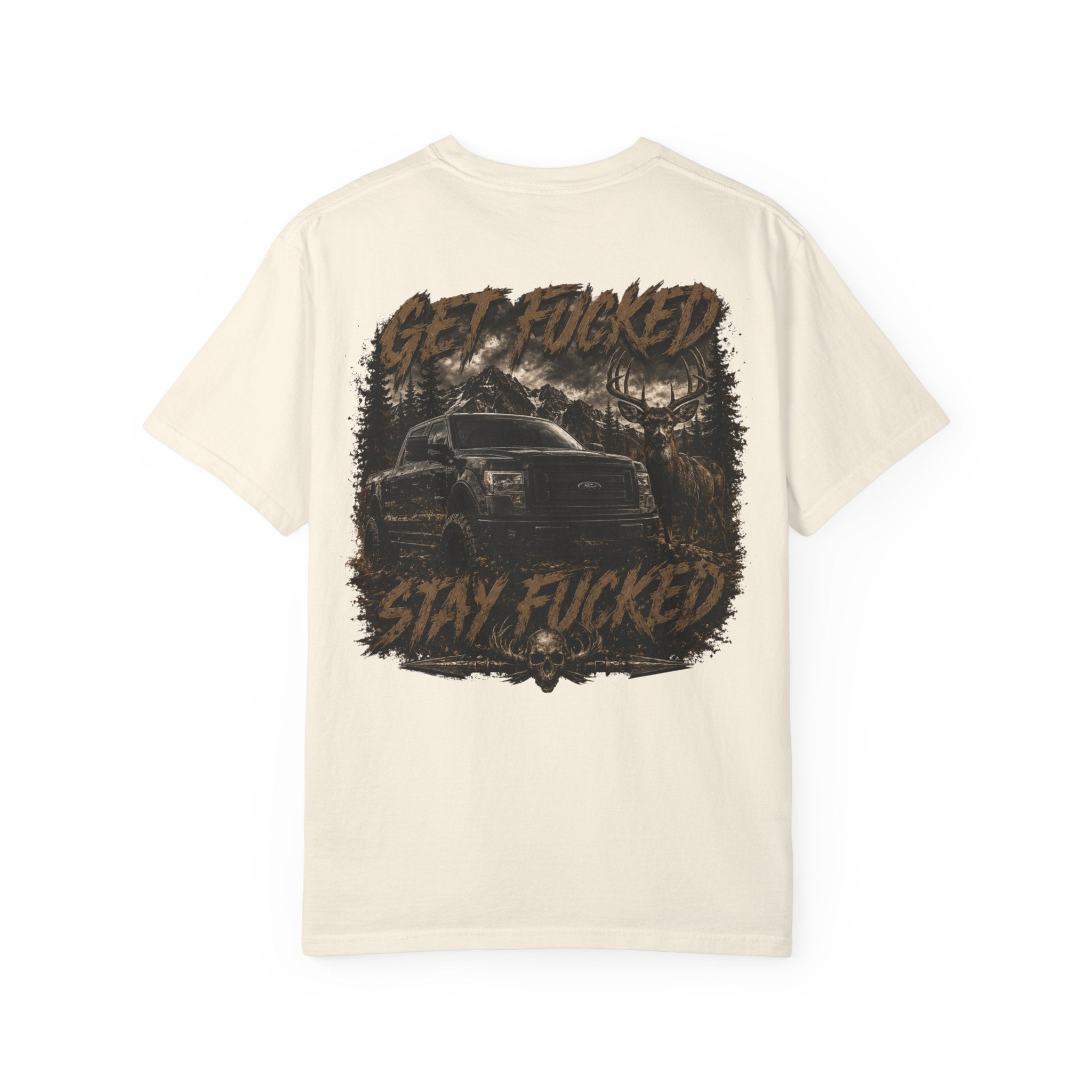 Built Different Hunting Shirt | GF Skull Logo Tee | Truck & Mule Deer Graphic Shirt