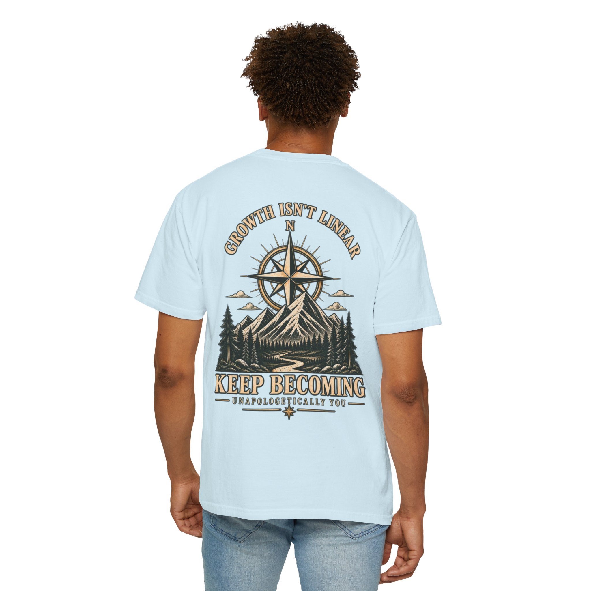Keep Becoming Unisex Graphic Tee | Vintage Mountain Compass Shirt | Becoming Co.