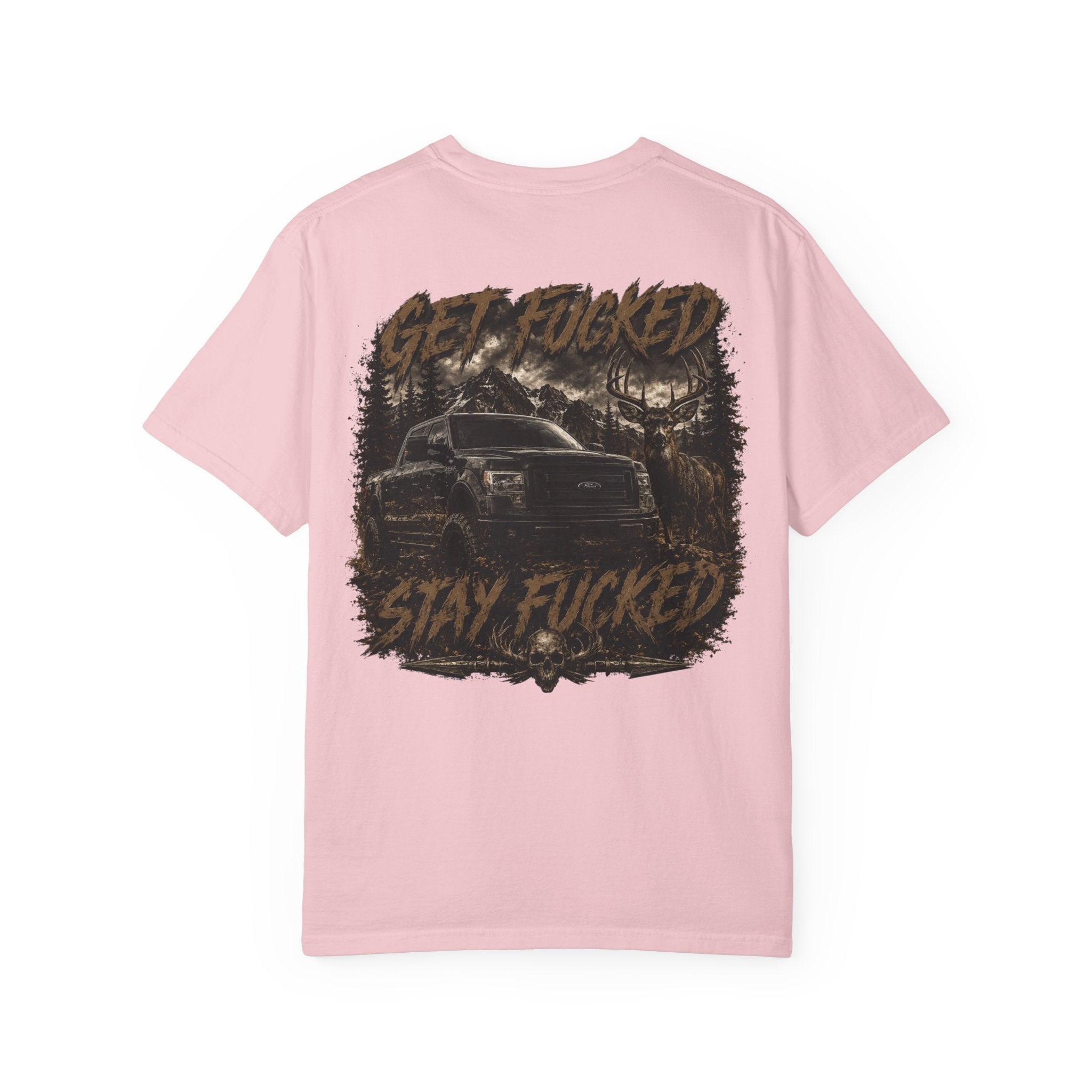 Built Different Hunting Shirt | GF Skull Logo Tee | Truck & Mule Deer Graphic Shirt