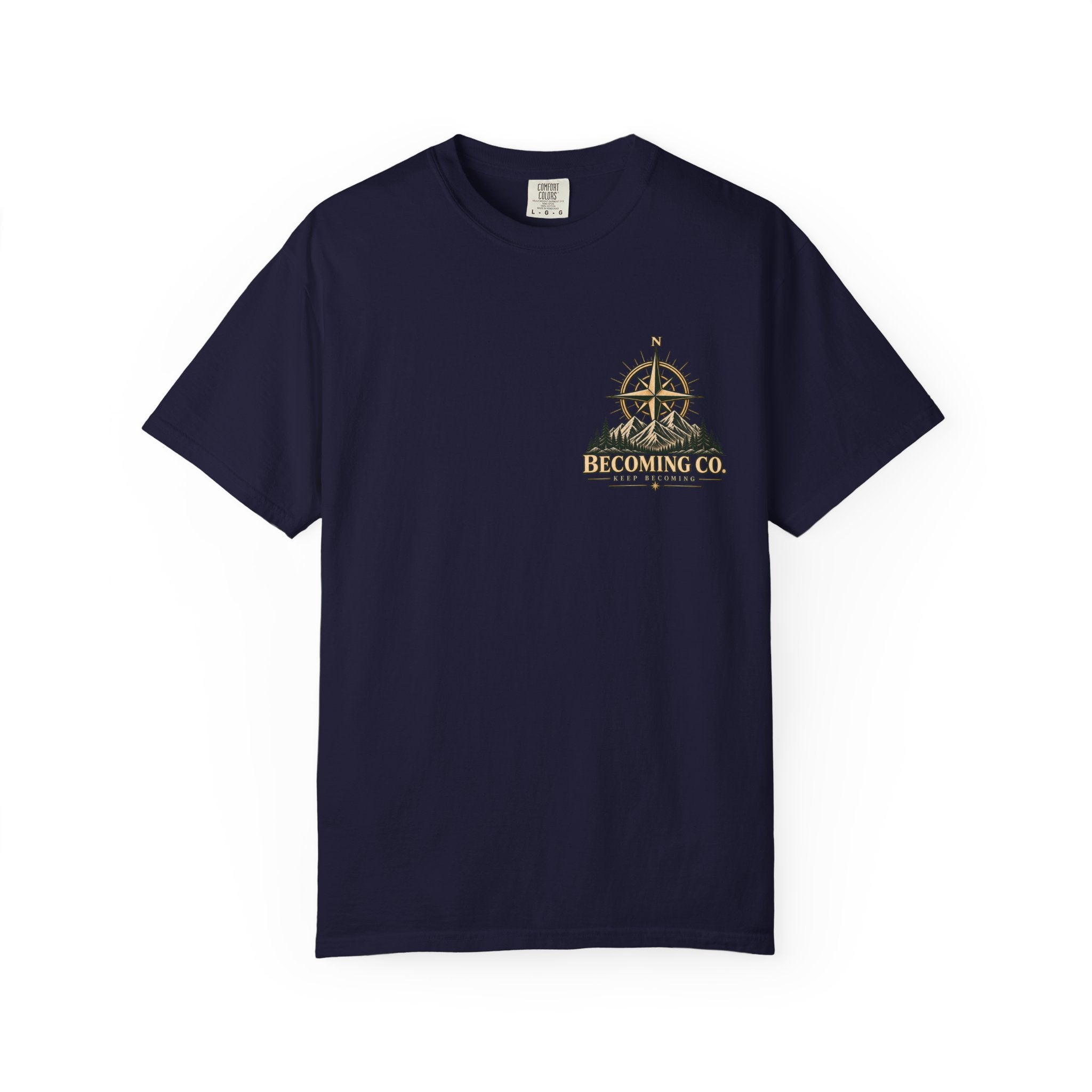 Keep Becoming Unisex Graphic Tee | Vintage Mountain Compass Shirt | Becoming Co.