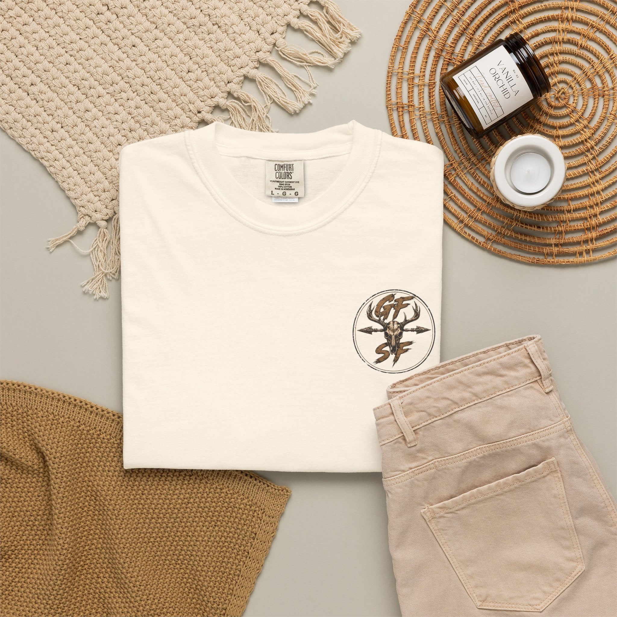 Built Different Hunting Shirt | GF Skull Logo Tee | Truck & Mule Deer Graphic Shirt