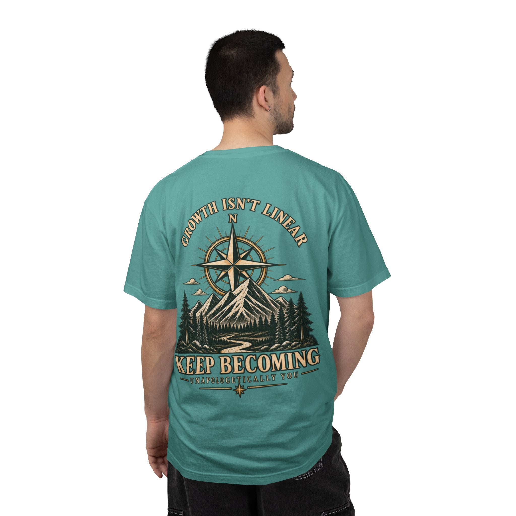 Keep Becoming Unisex Graphic Tee | Vintage Mountain Compass Shirt | Becoming Co.
