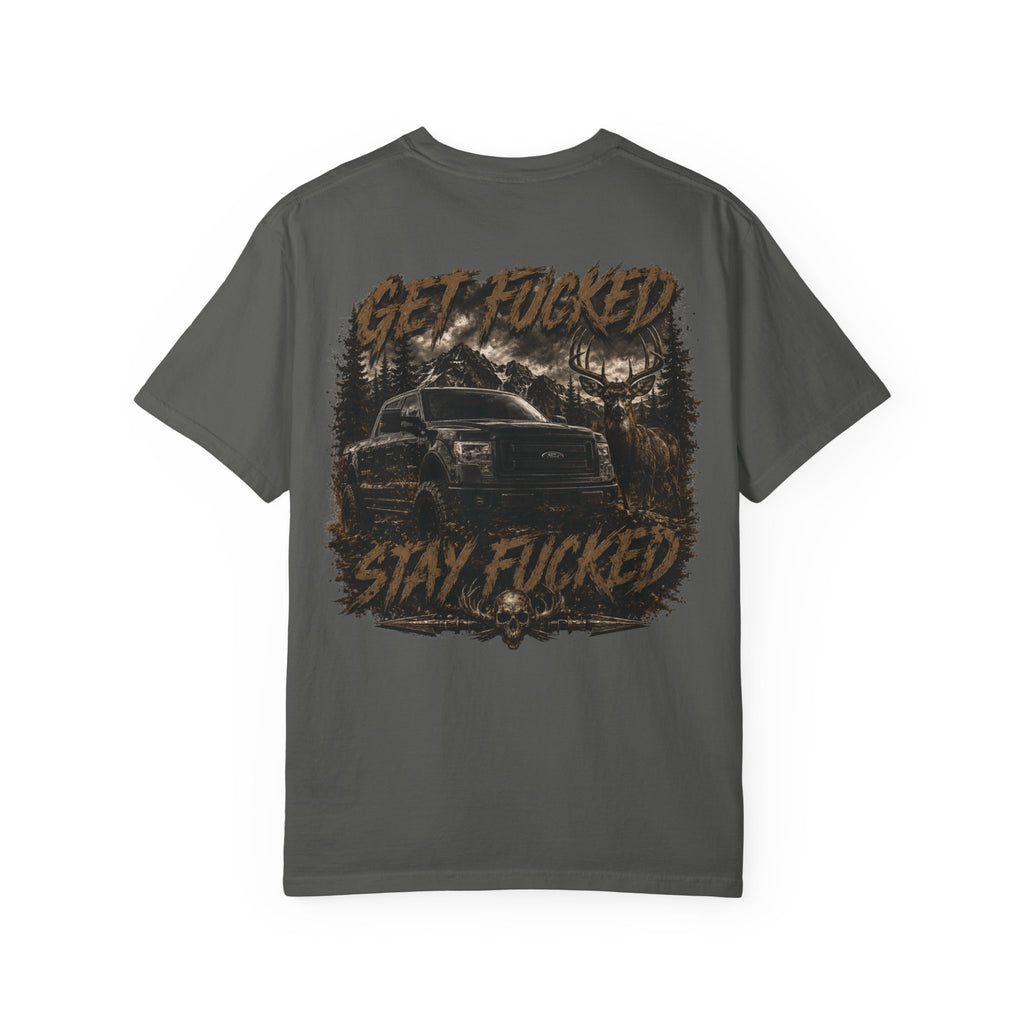 Built Different Hunting Shirt | GF Skull Logo Tee | Truck & Mule Deer Graphic Shirt