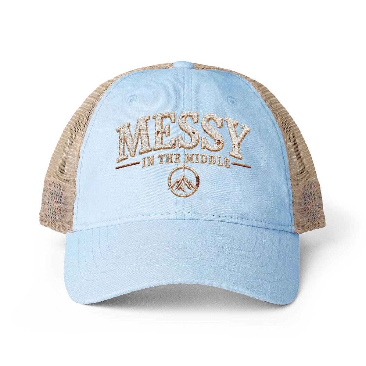 Messy in the Middle Washed Trucker Hat | Becoming Co.