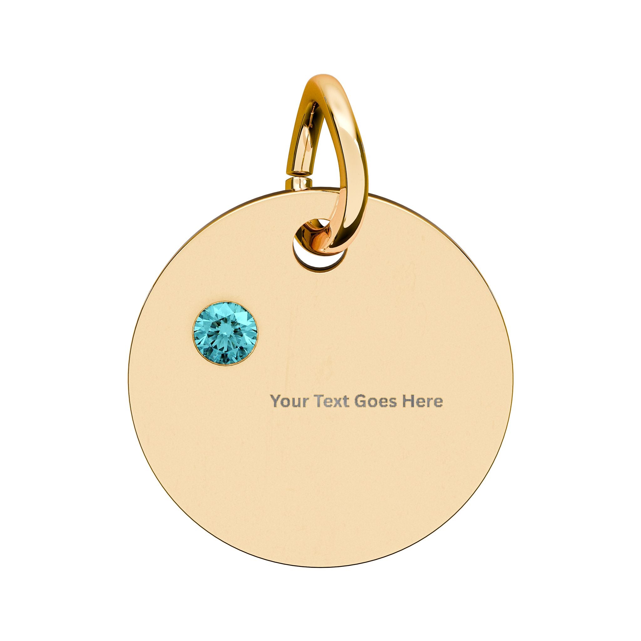 Personalized Birthstone Charm Necklace – Engraved Name Pendant Gift