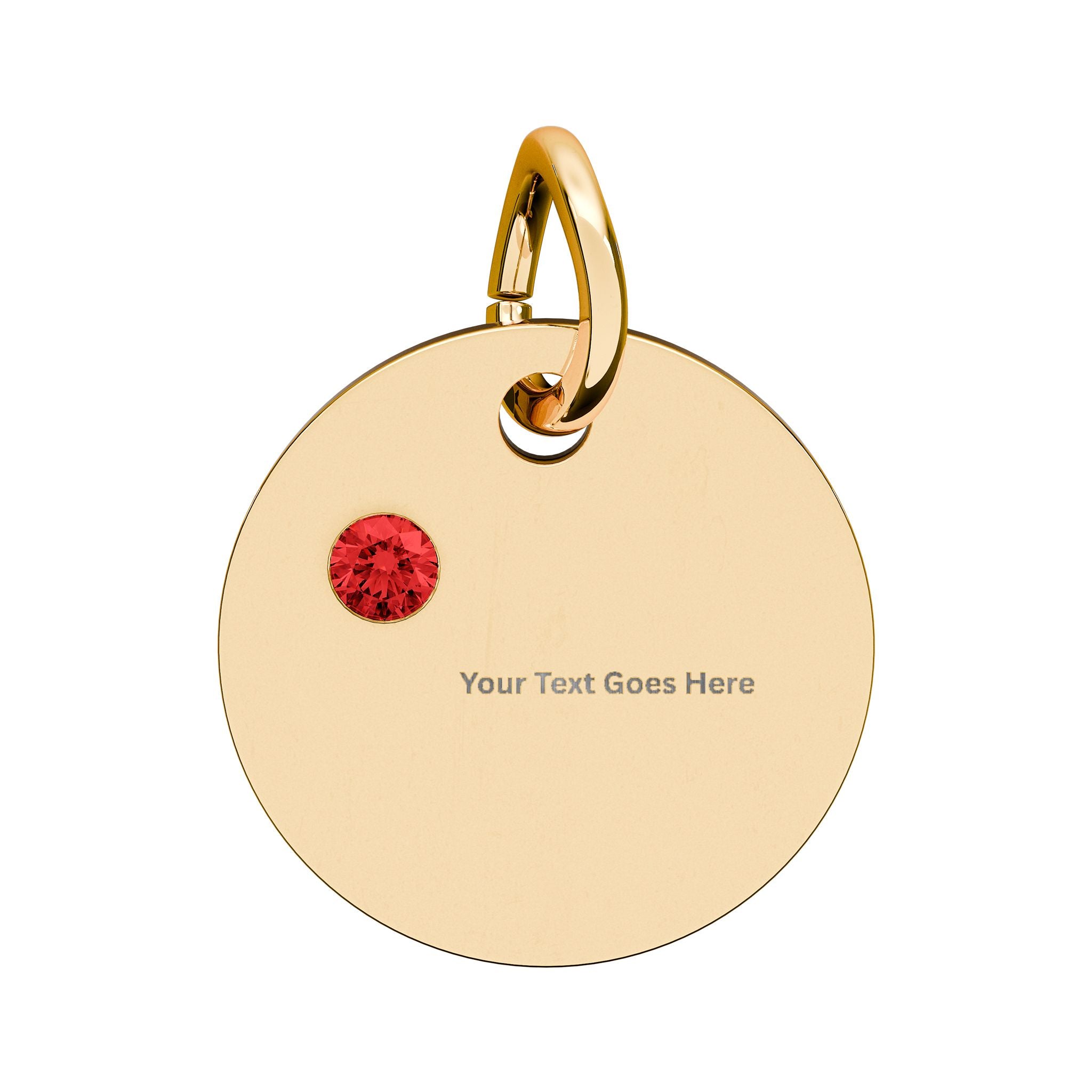 Personalized Birthstone Charm Necklace – Engraved Name Pendant Gift