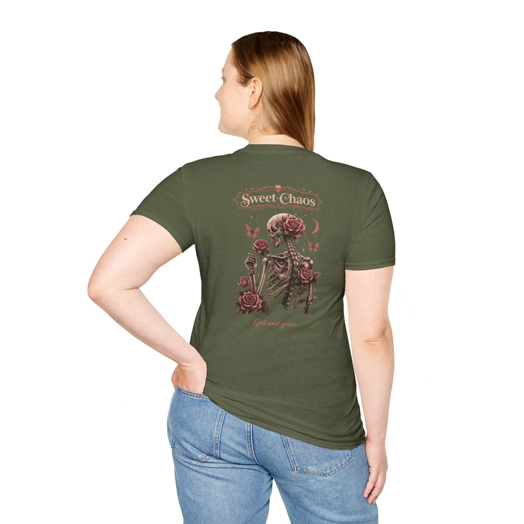 Sweet Chaos Skeleton Rose Shirt