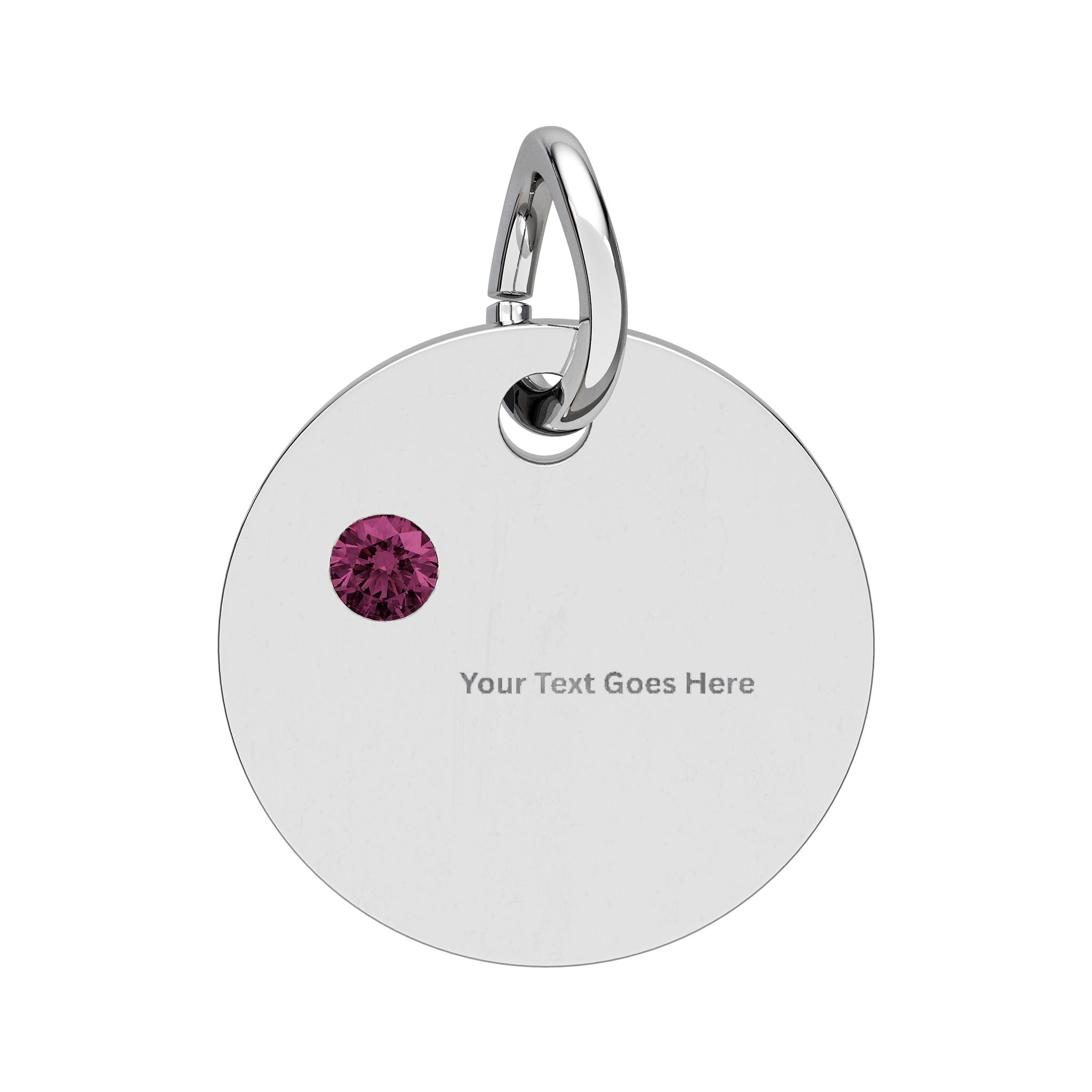 Personalized Birthstone Charm Necklace – Engraved Name Pendant Gift