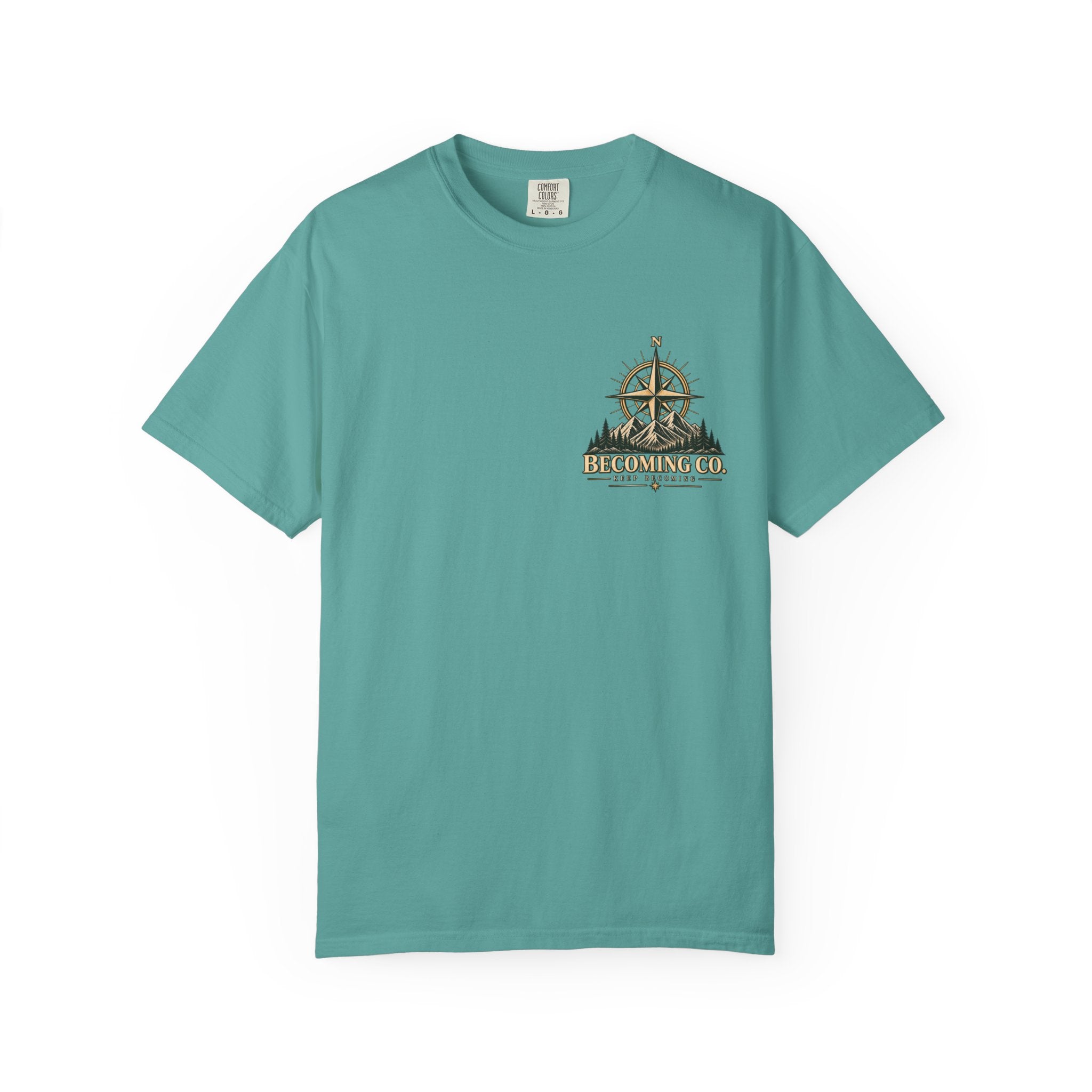 Keep Becoming Unisex Graphic Tee | Vintage Mountain Compass Shirt | Becoming Co.