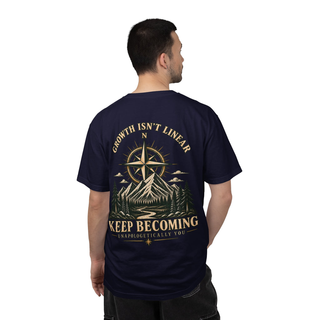 Keep Becoming Unisex Graphic Tee | Vintage Mountain Compass Shirt | Becoming Co.