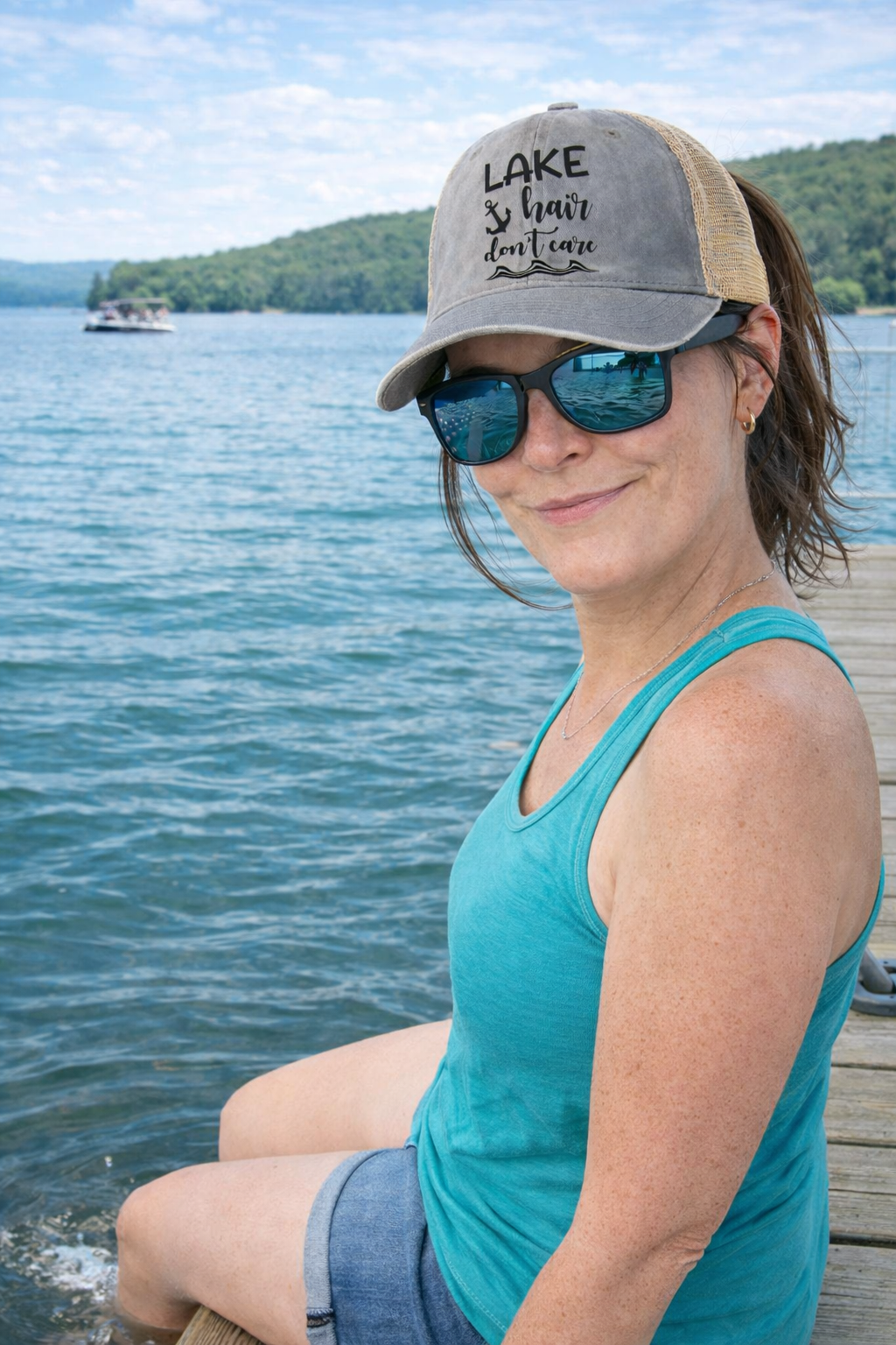 Lake Hair Don't Care Ponytail Hat