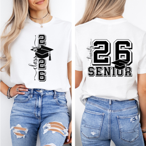 Class of 2026 Senior Shirt | Senior 26 Graduation T-Shirt | Custom Senior Year Tee for High School & College Graduates