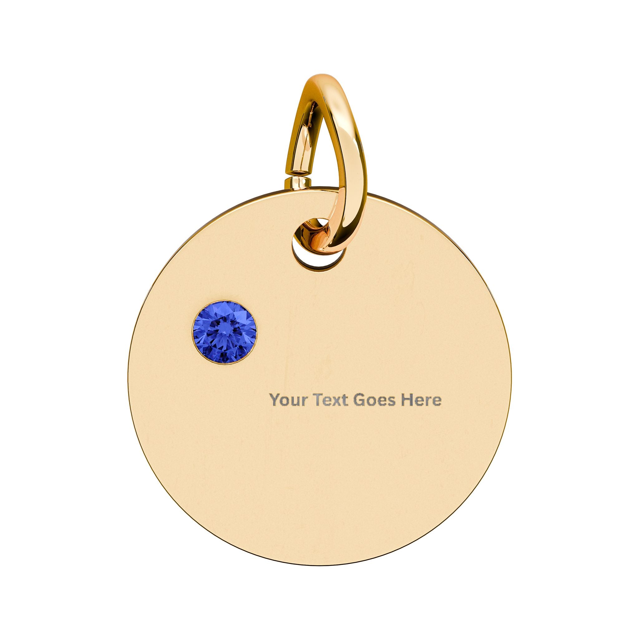 Personalized Birthstone Charm Necklace – Engraved Name Pendant Gift
