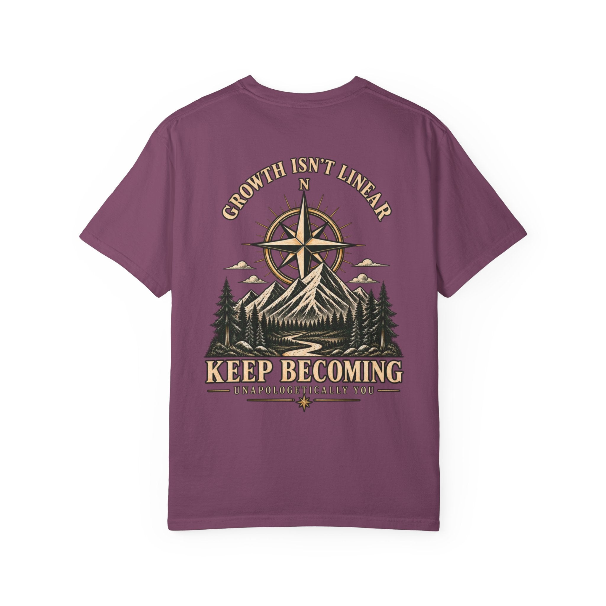 Keep Becoming Unisex Graphic Tee | Vintage Mountain Compass Shirt | Becoming Co.