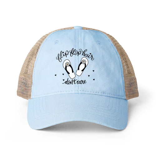 Flip Flop Hair Don't Care Ponytail Hat