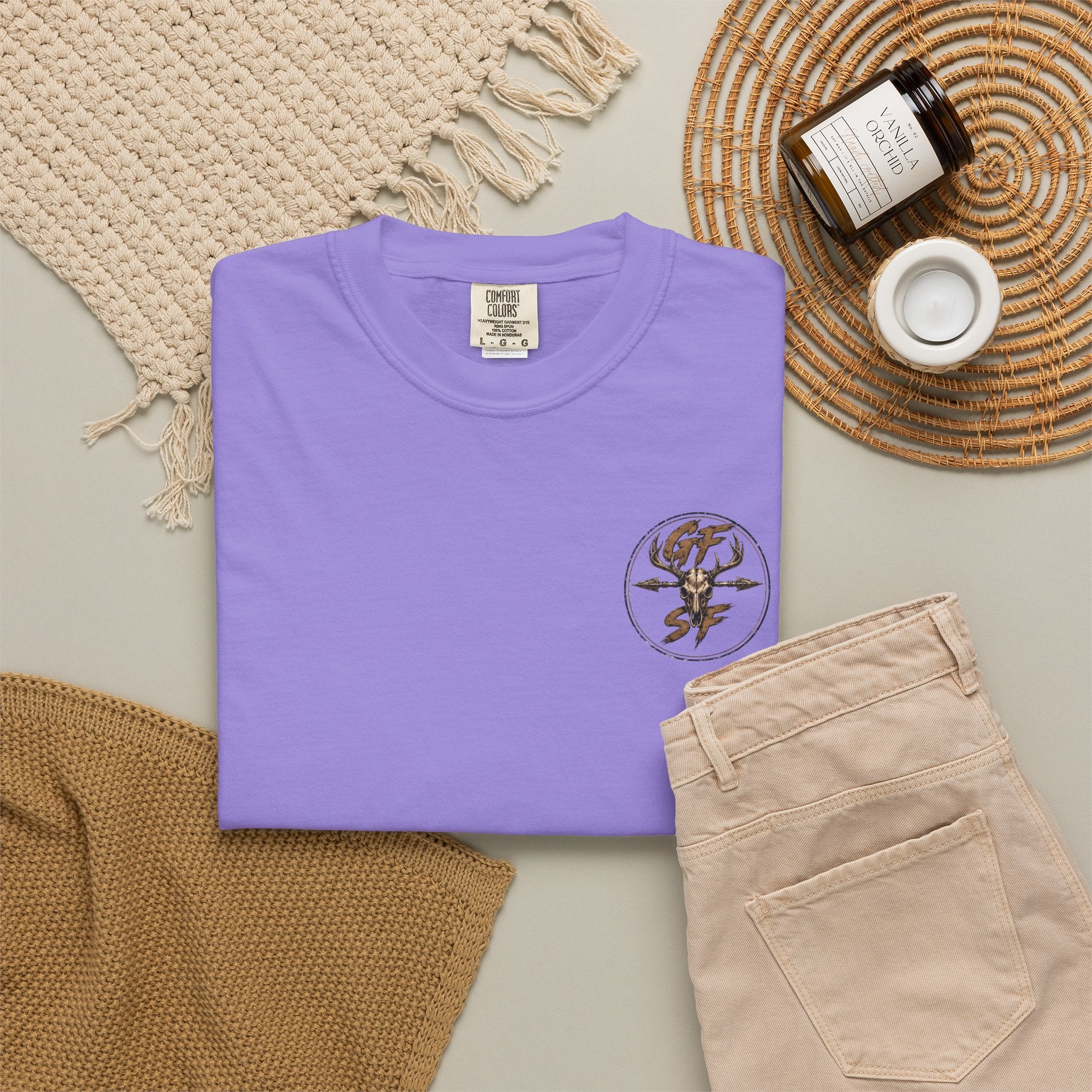 Built Different Hunting Shirt | GF Skull Logo Tee | Truck & Mule Deer Graphic Shirt