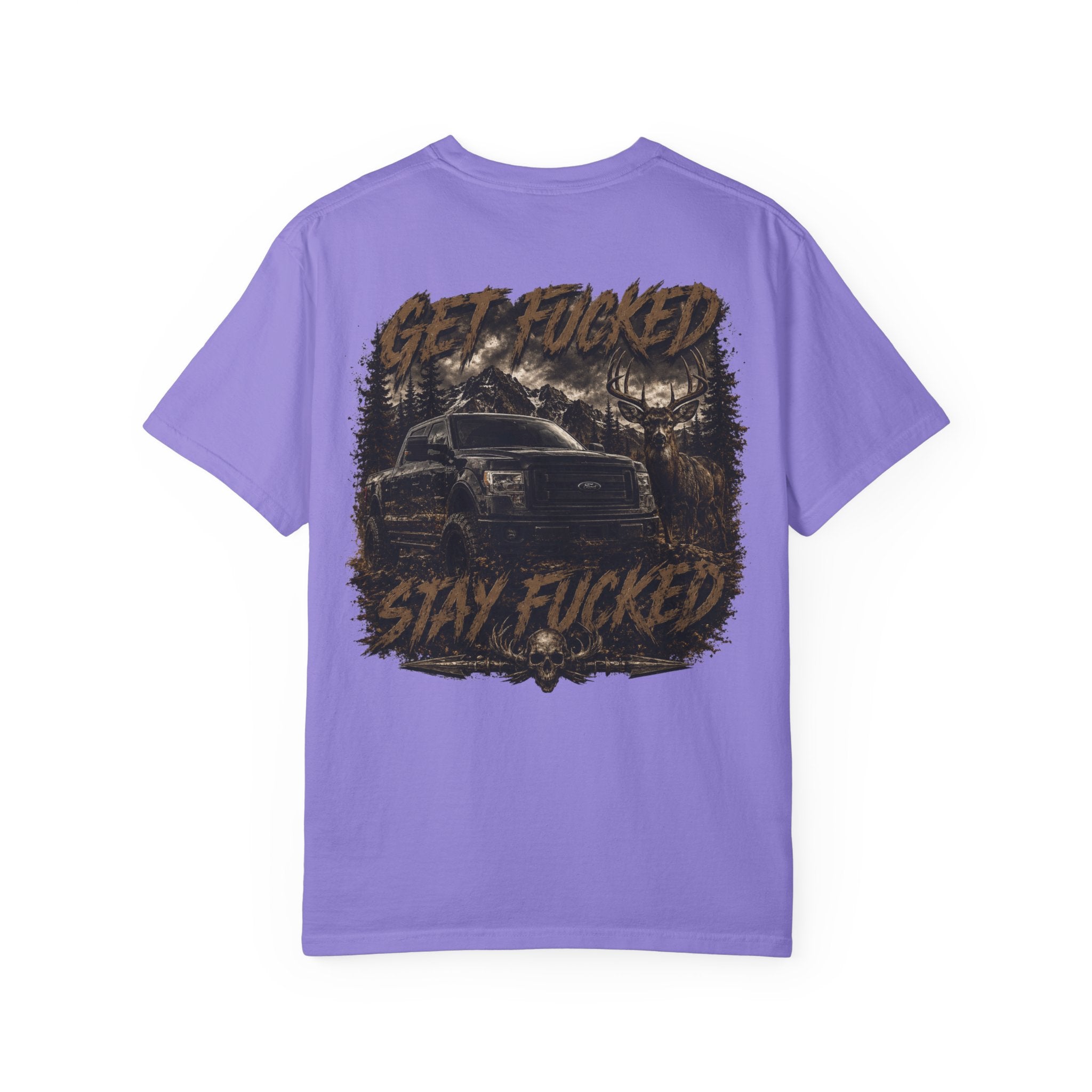 Built Different Hunting Shirt | GF Skull Logo Tee | Truck & Mule Deer Graphic Shirt