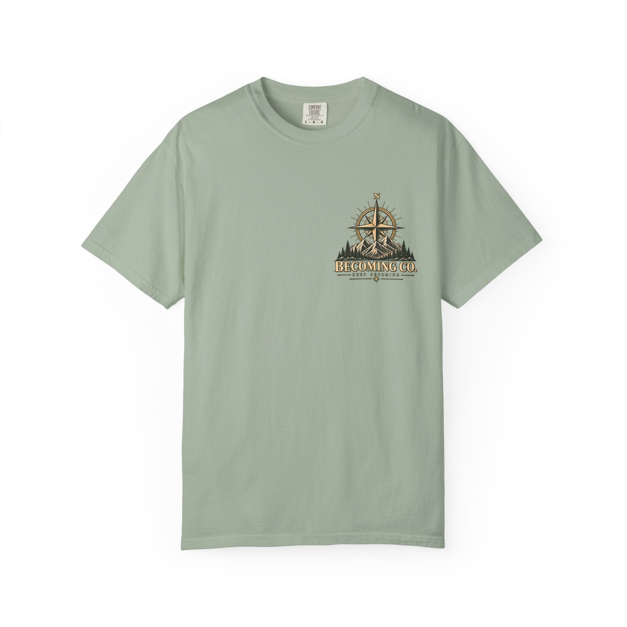 Keep Becoming Unisex Graphic Tee | Vintage Mountain Compass Shirt | Becoming Co.