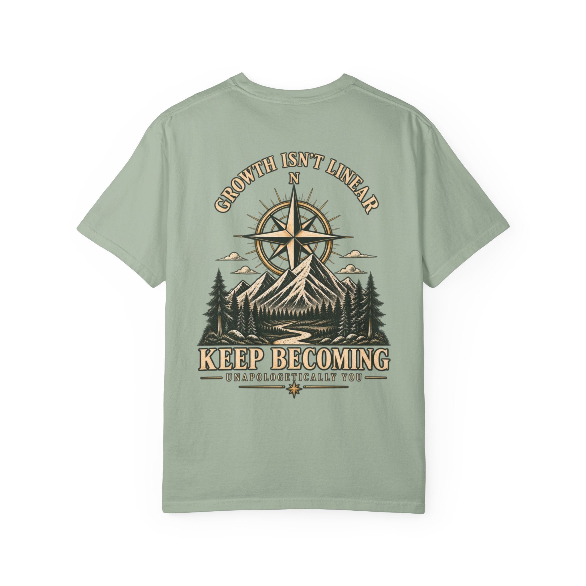 Keep Becoming Unisex Graphic Tee | Vintage Mountain Compass Shirt | Becoming Co.
