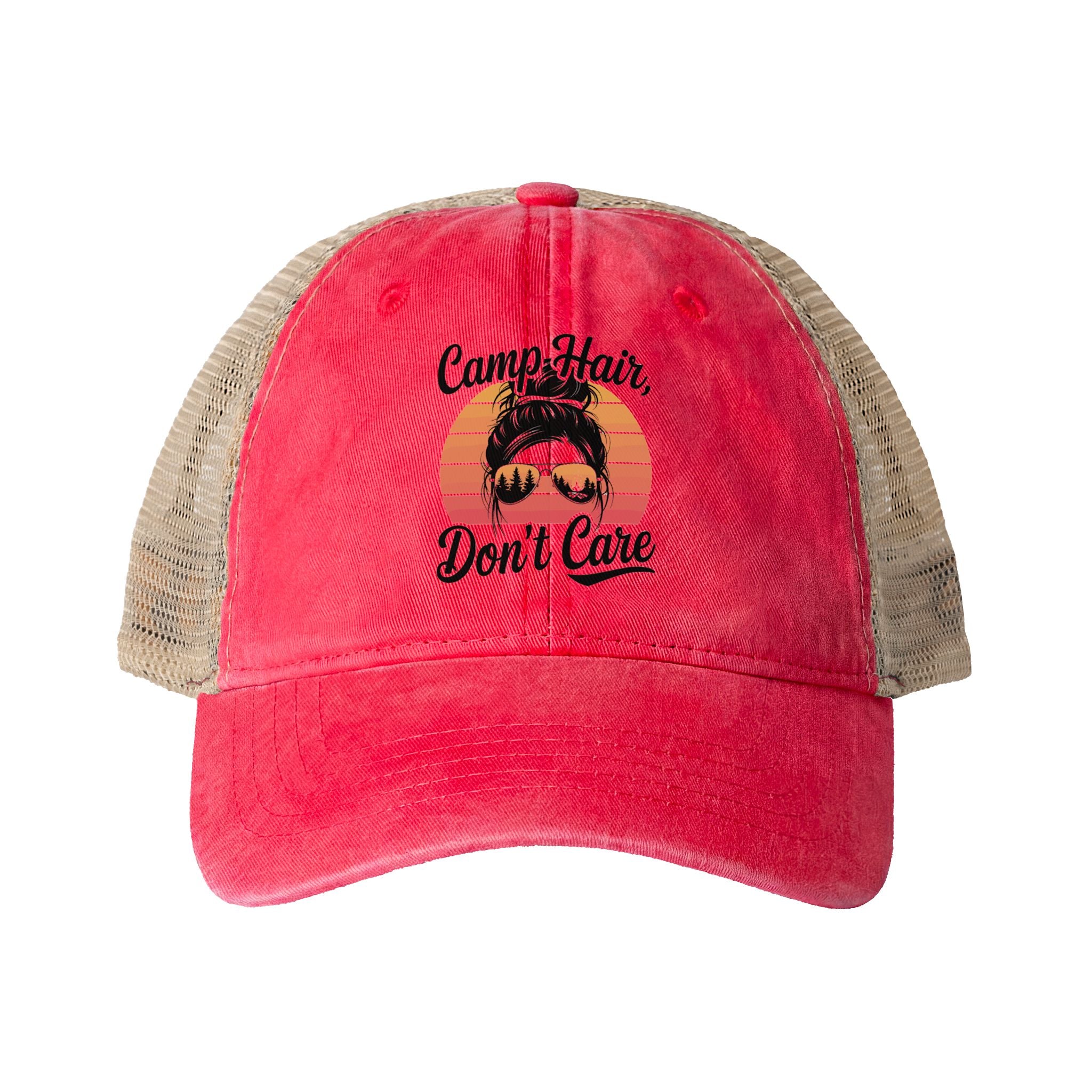 Vintage Washed Ponytail Hat – Women’s Mesh Back Cap | Leopard Print Brim | Casual Summer Baseball Hat