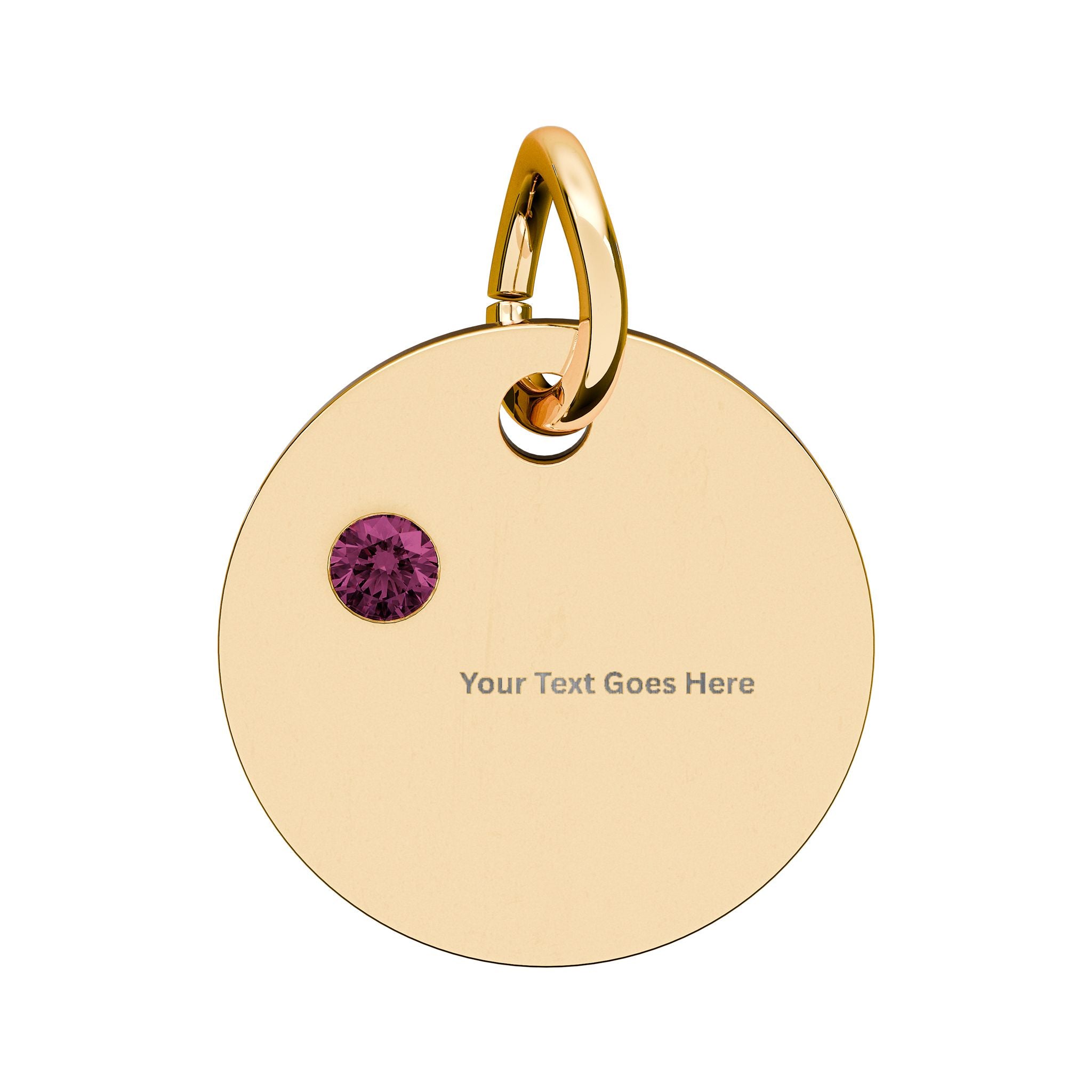 Personalized Birthstone Charm Necklace – Engraved Name Pendant Gift