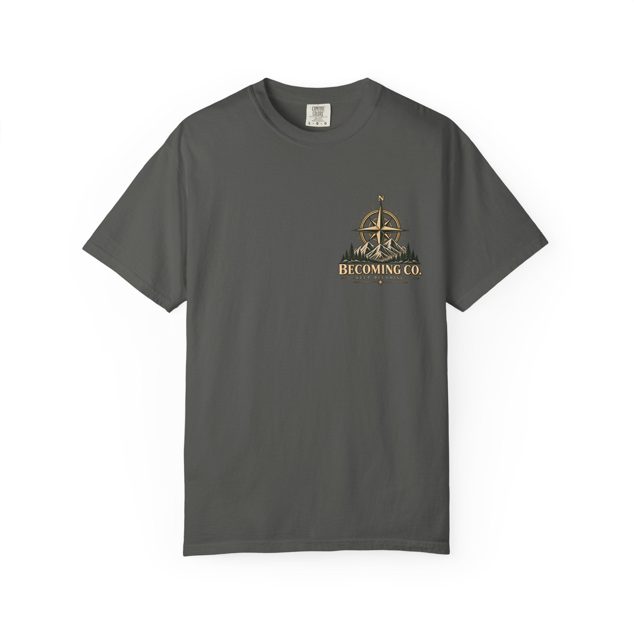 Keep Becoming Unisex Graphic Tee | Vintage Mountain Compass Shirt | Becoming Co.