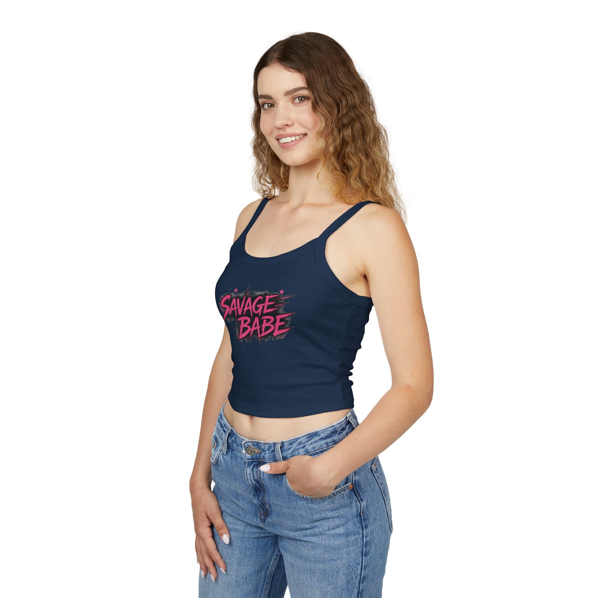 Savage Babe Tank Top | Edgy Graphic Shirt | Black Aesthetic Crop Tank | Streetwear Outfit | Bold Statement Top