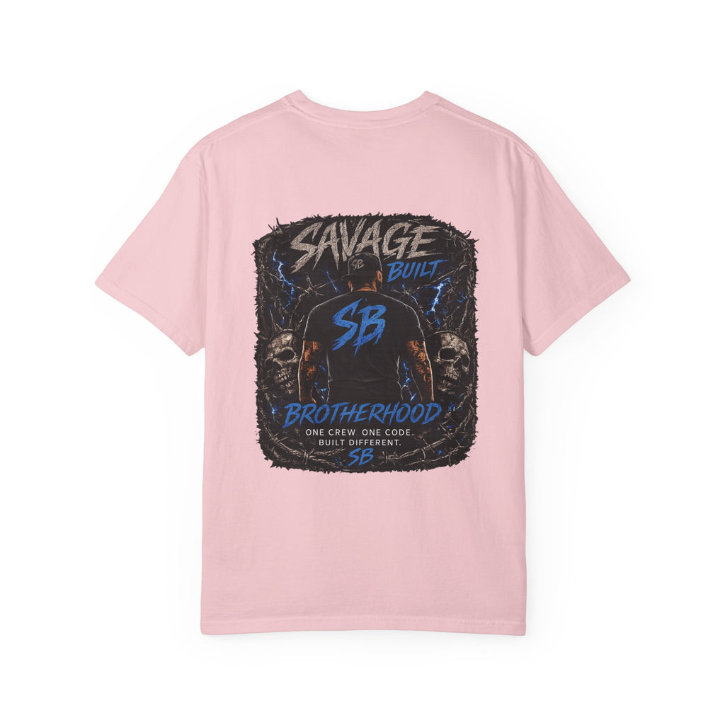 Savage Built Brotherhood T-Shirt | Men’s Graphic Tee | Streetwear Back Print Shirt | SB Logo Tee | Built Different Apparel