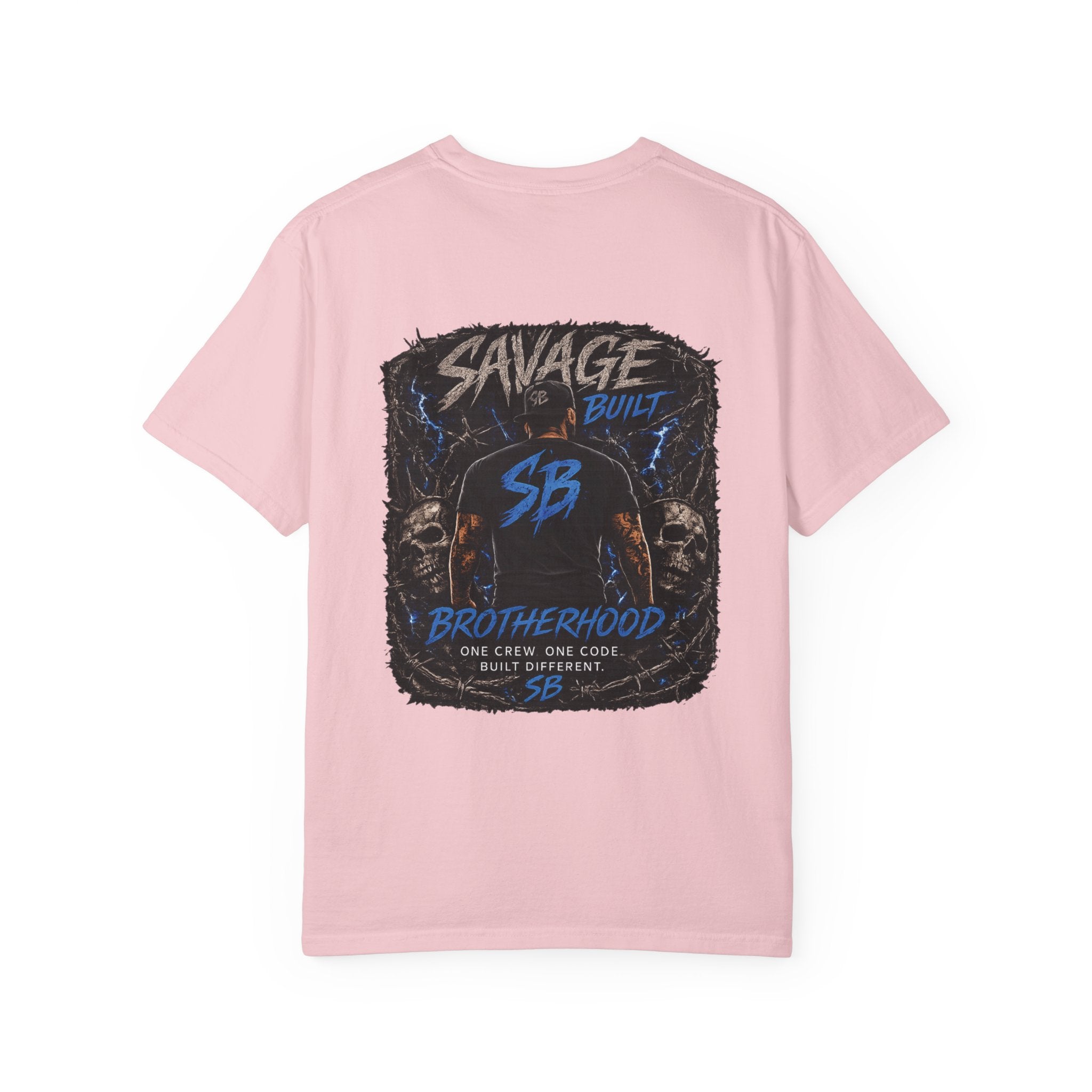 Savage Built Brotherhood T-Shirt | Men’s Graphic Tee | Streetwear Back Print Shirt | SB Logo Tee | Built Different Apparel