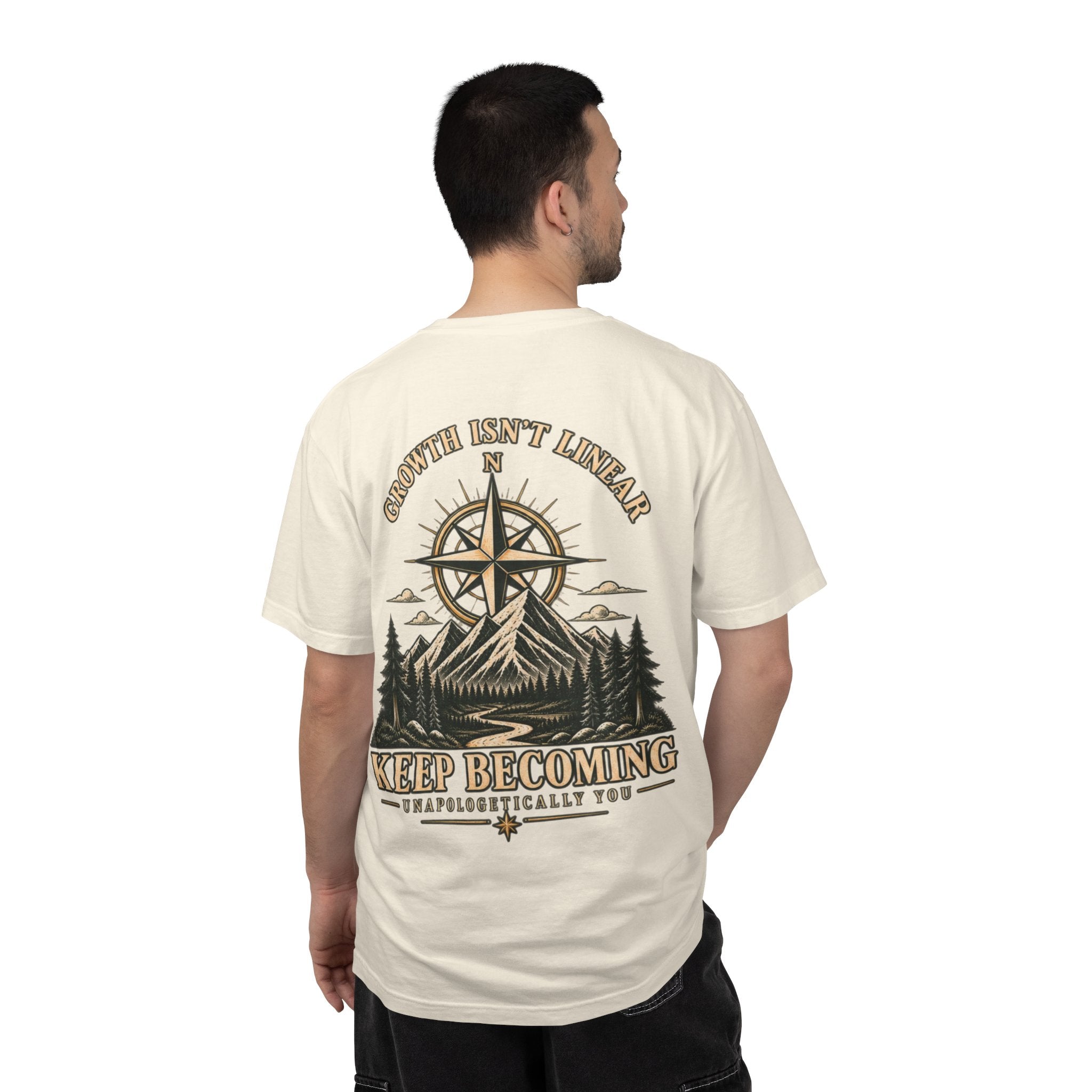 Keep Becoming Unisex Graphic Tee | Vintage Mountain Compass Shirt | Becoming Co.