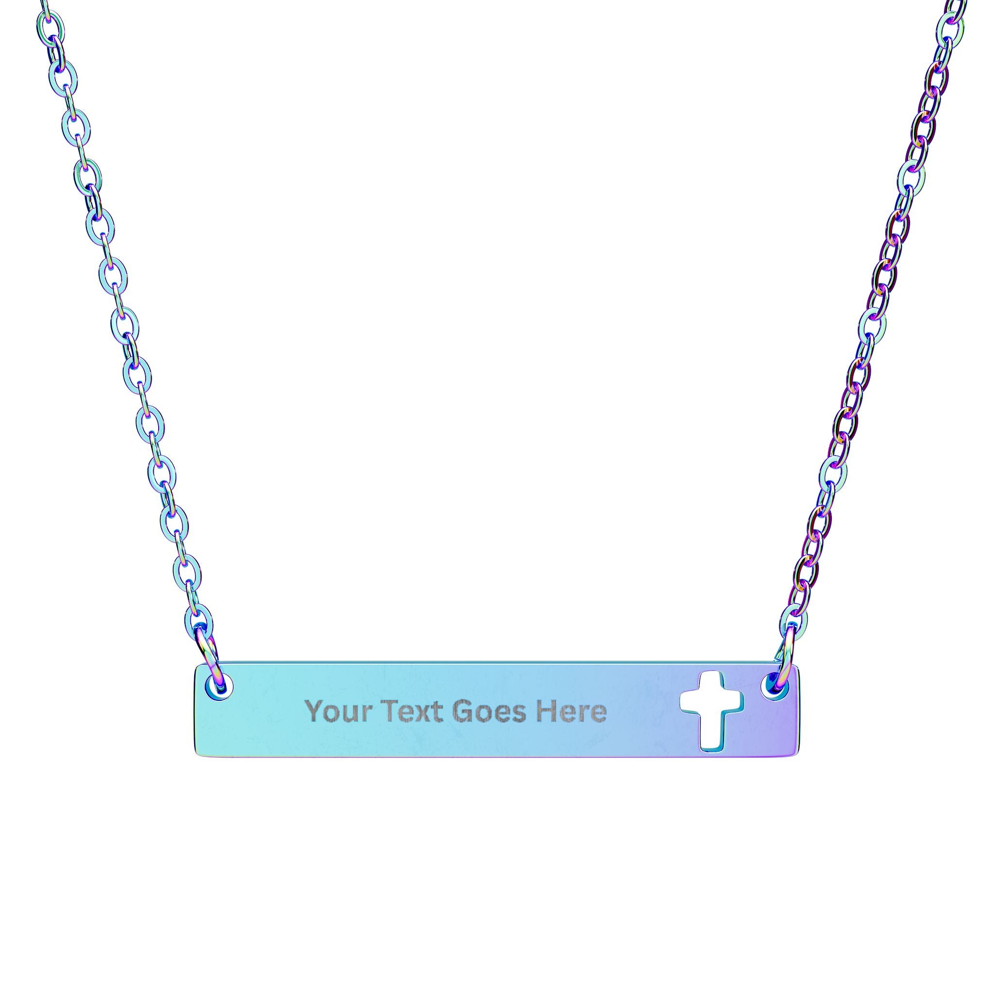 Personalized Cross Bar Necklace — Made Just for You