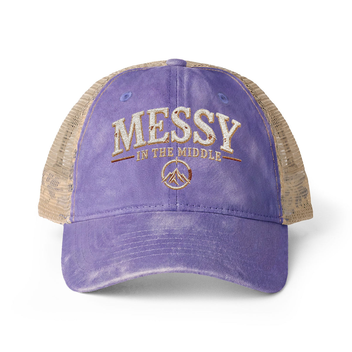 Messy in the Middle Washed Trucker Hat | Becoming Co.