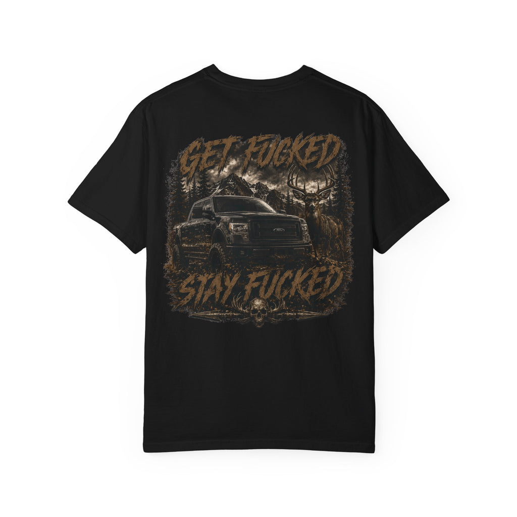 Built Different Hunting Shirt | GF Skull Logo Tee | Truck & Mule Deer Graphic Shirt