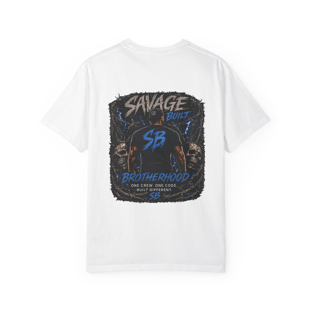 Savage Built Brotherhood T-Shirt | Men’s Graphic Tee | Streetwear Back Print Shirt | SB Logo Tee | Built Different Apparel