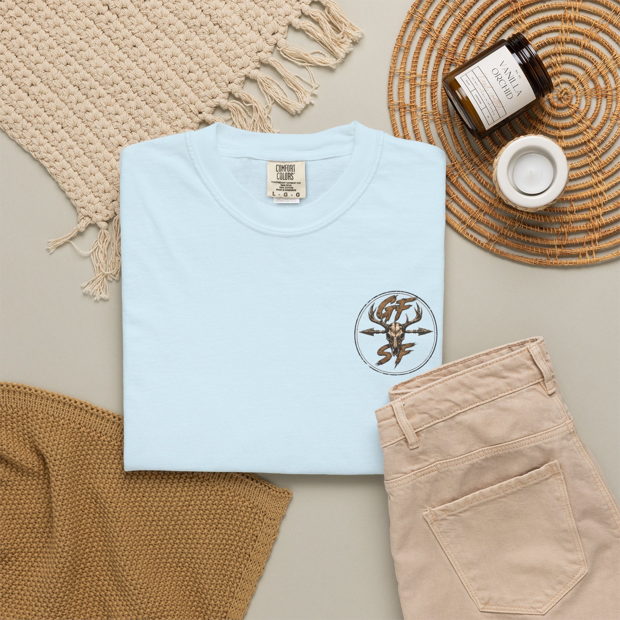 Built Different Hunting Shirt | GF Skull Logo Tee | Truck & Mule Deer Graphic Shirt