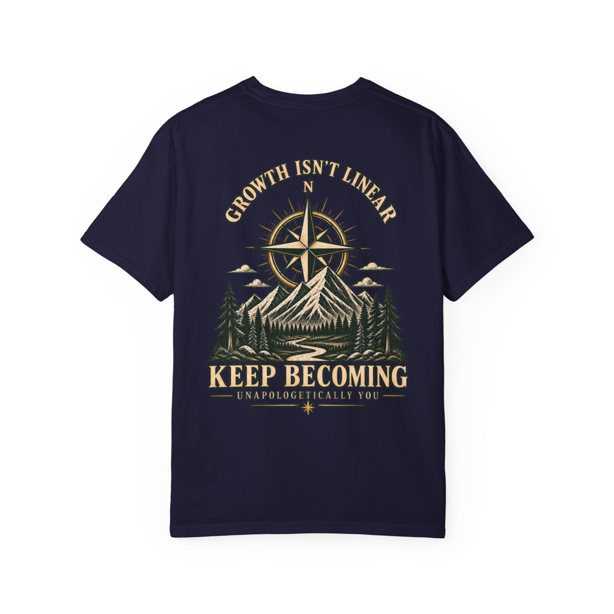 Keep Becoming Unisex Graphic Tee | Vintage Mountain Compass Shirt | Becoming Co.