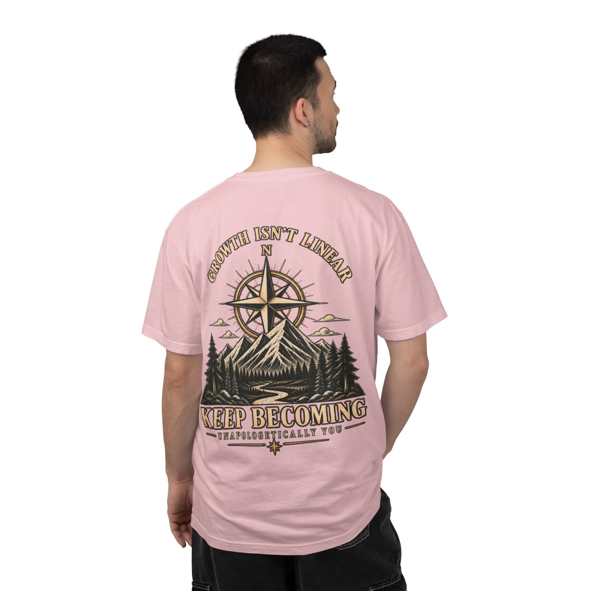 Keep Becoming Unisex Graphic Tee | Vintage Mountain Compass Shirt | Becoming Co.