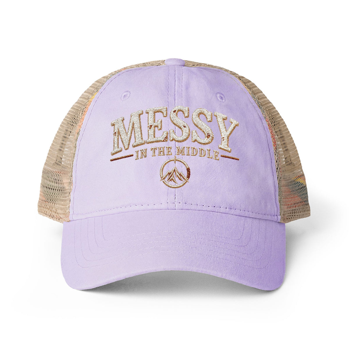Messy in the Middle Washed Trucker Hat | Becoming Co.