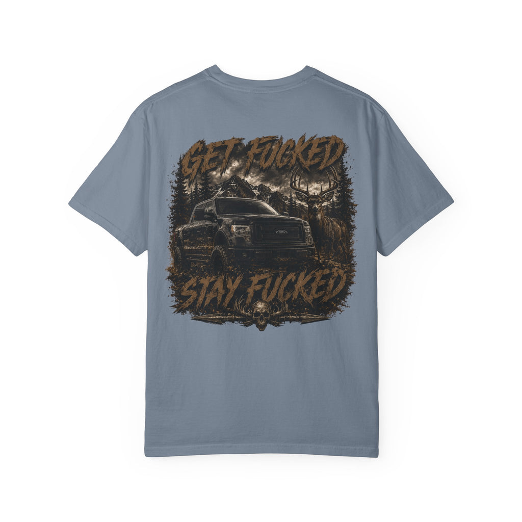 Built Different Hunting Shirt | GF Skull Logo Tee | Truck & Mule Deer Graphic Shirt