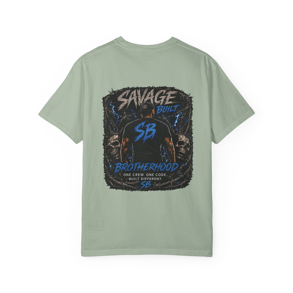 Savage Built Brotherhood T-Shirt | Men’s Graphic Tee | Streetwear Back Print Shirt | SB Logo Tee | Built Different Apparel