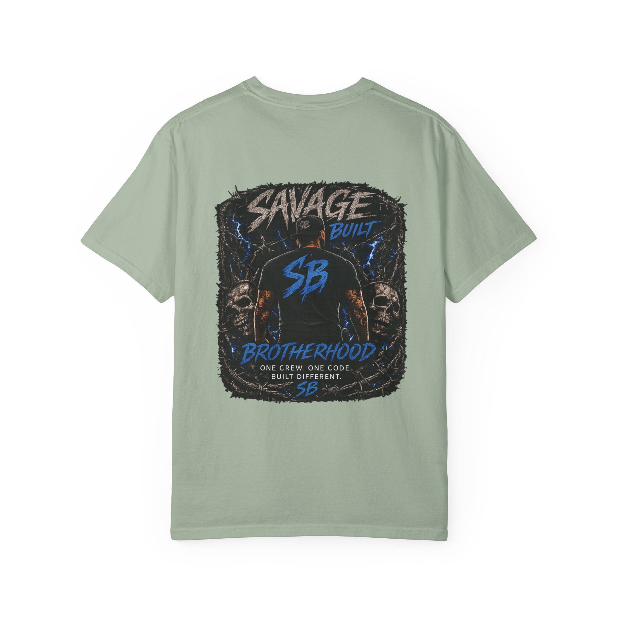 Savage Built Brotherhood T-Shirt | Men’s Graphic Tee | Streetwear Back Print Shirt | SB Logo Tee | Built Different Apparel