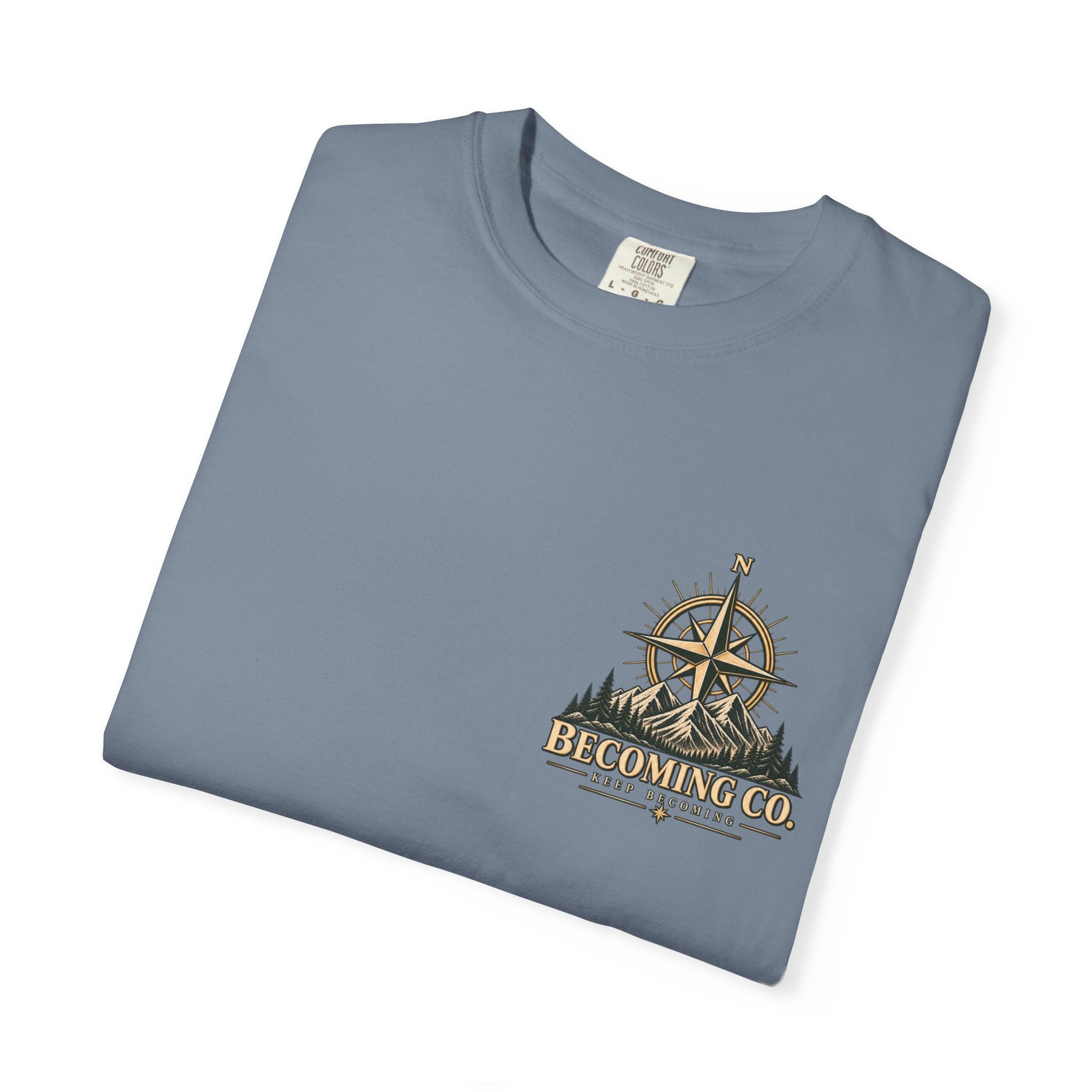 Keep Becoming Unisex Graphic Tee | Vintage Mountain Compass Shirt | Becoming Co.